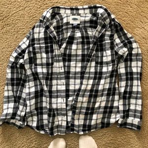 Black and white plaid flannel